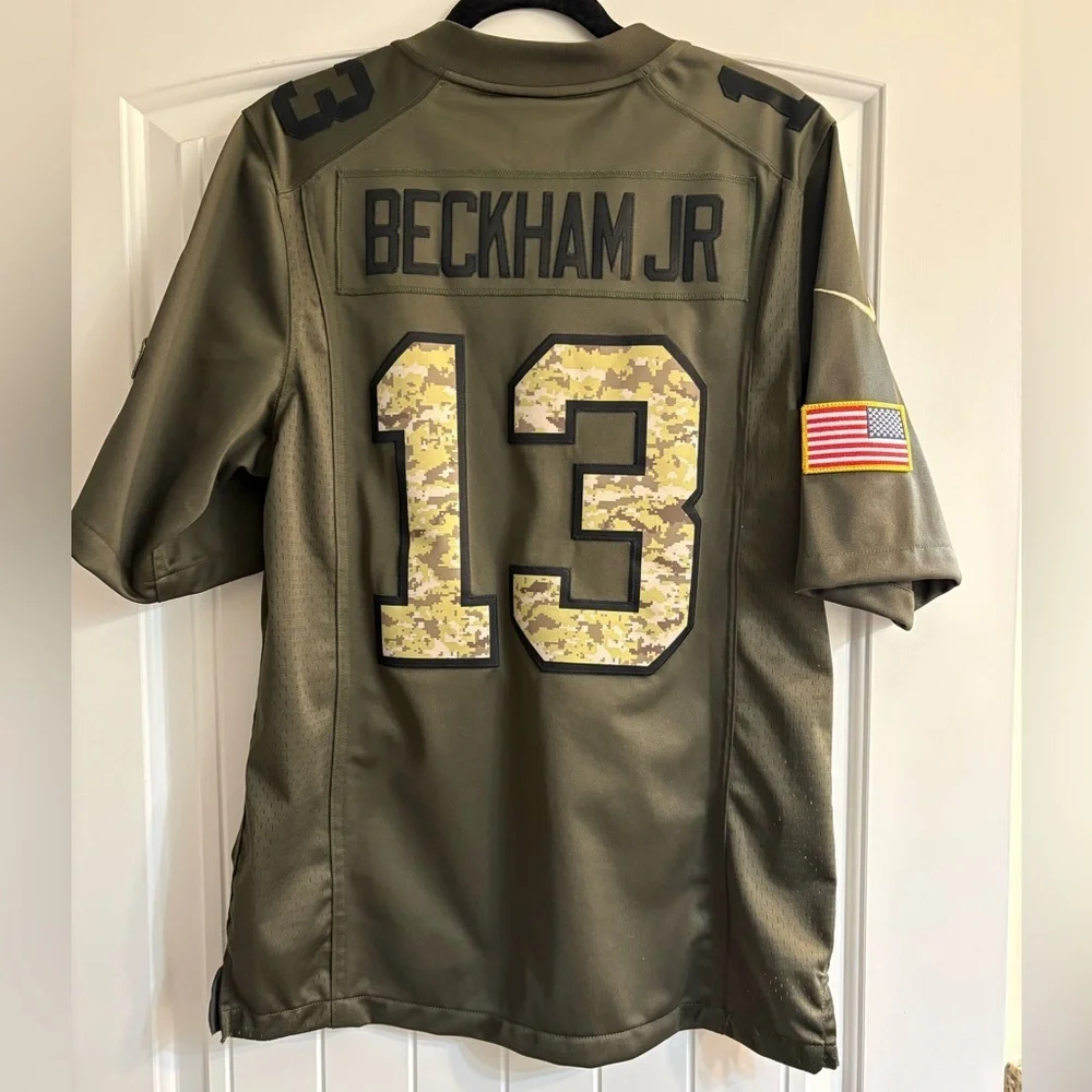 🏈NIKE NY Giants Beckham Jr Salute to Service Camo Jersey